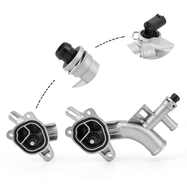 AULINK Aluminum Engine Coolant Thermostat Water Outlet-1
