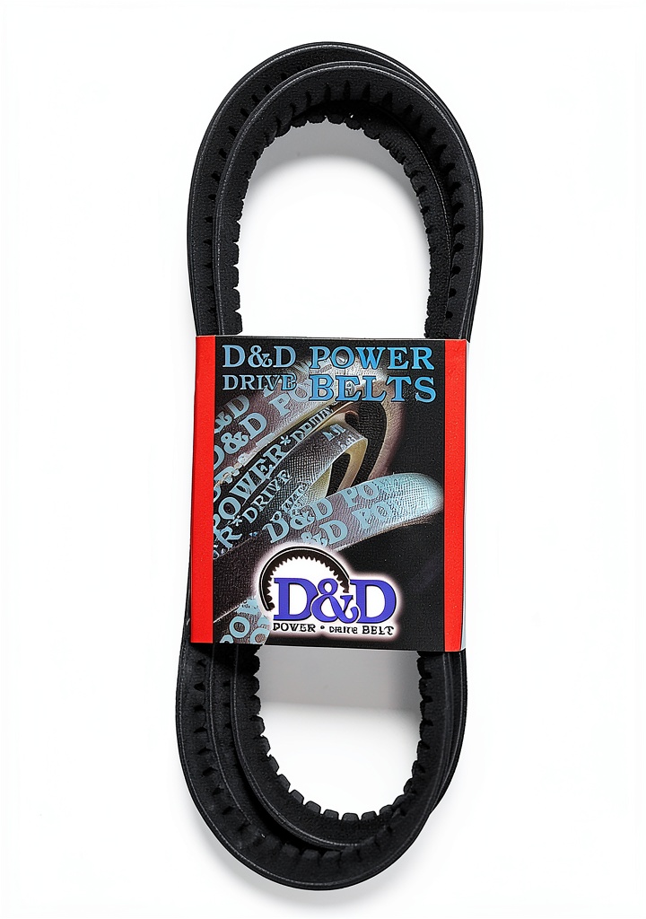 Installing D&D PowerDrive Drive Belt 17x49 Rubber on a wooden workbench