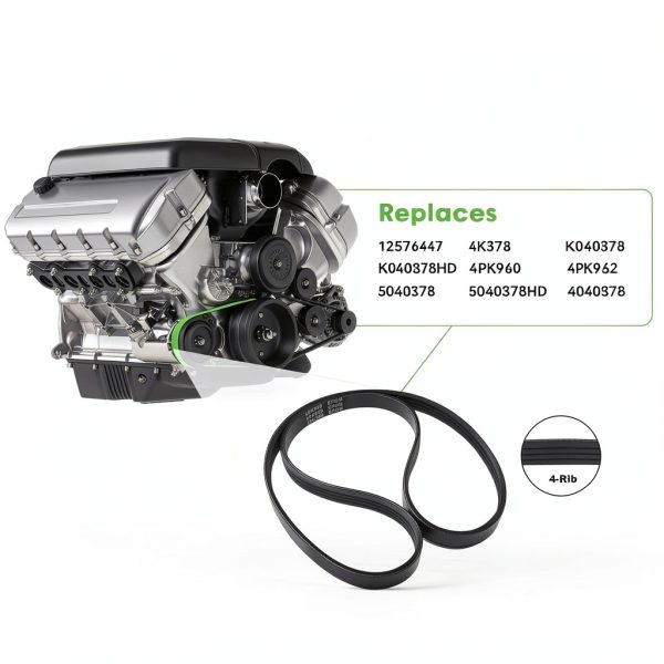 WAGSON AC Drive Belt Heavy‑Duty EPDM 37.8in-1