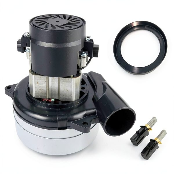 Upgraded 116472-13, 116472-00 120V Vacuum Motor, 2 Stage/ 112CFM / 1300W / 120V / 5.7 Inch, Includes Motor Gasket/2 Additional Pair, Replacement for Beam Vacuflo AirVac AstroVac Central Vacuum-0
