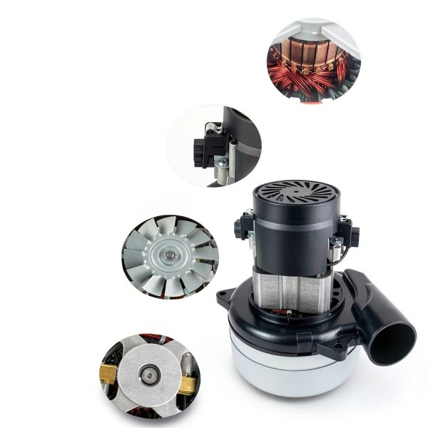 Upgraded 116472-13, 116472-00 120V Vacuum Motor, 2 Stage/ 112CFM / 1300W / 120V / 5.7 Inch, Includes Motor Gasket/2 Additional Pair, Replacement for Beam Vacuflo AirVac AstroVac Central Vacuum-3