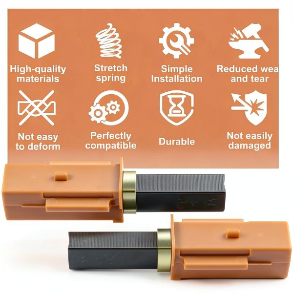 2 Pack Carbon Brushes 3339211 for Ametek Lamb Motor Metro AF3 B3 MB3-5